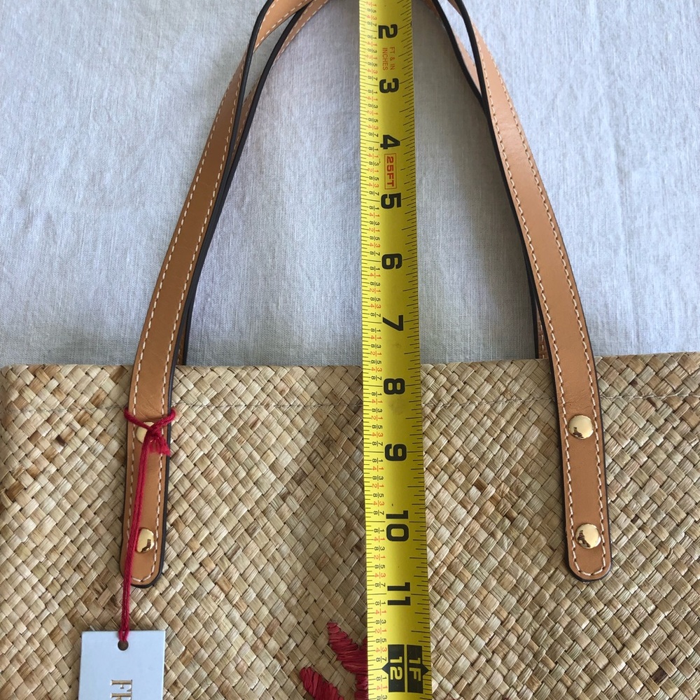🌴NWT Frances Valentine; Flat Tote Palm Leaf - Picture 6 of 6